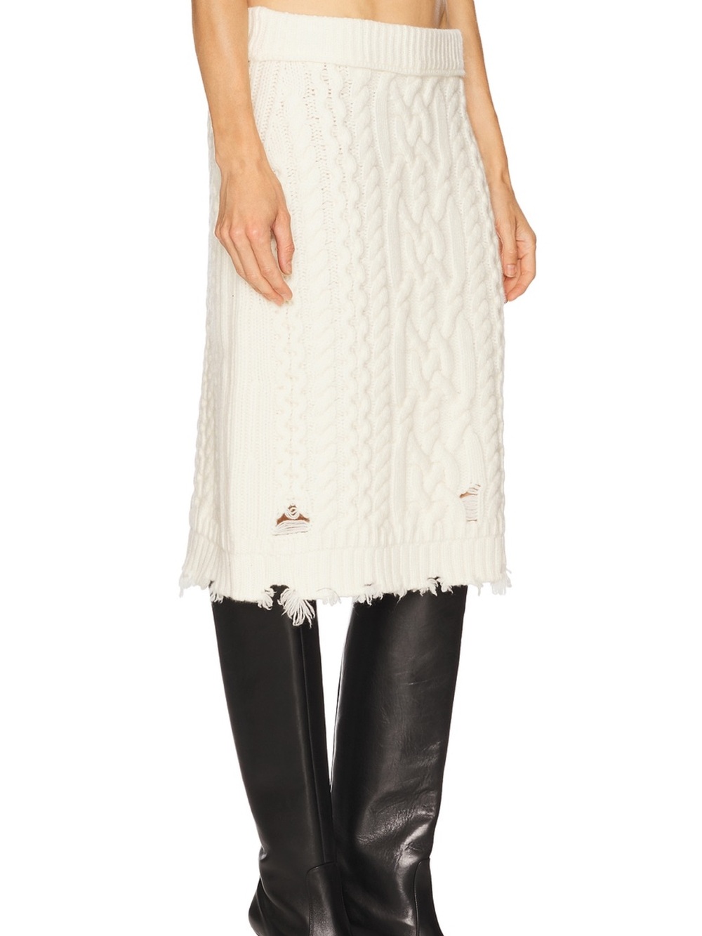 SIMKHAI Brioni Skirt in Ivory